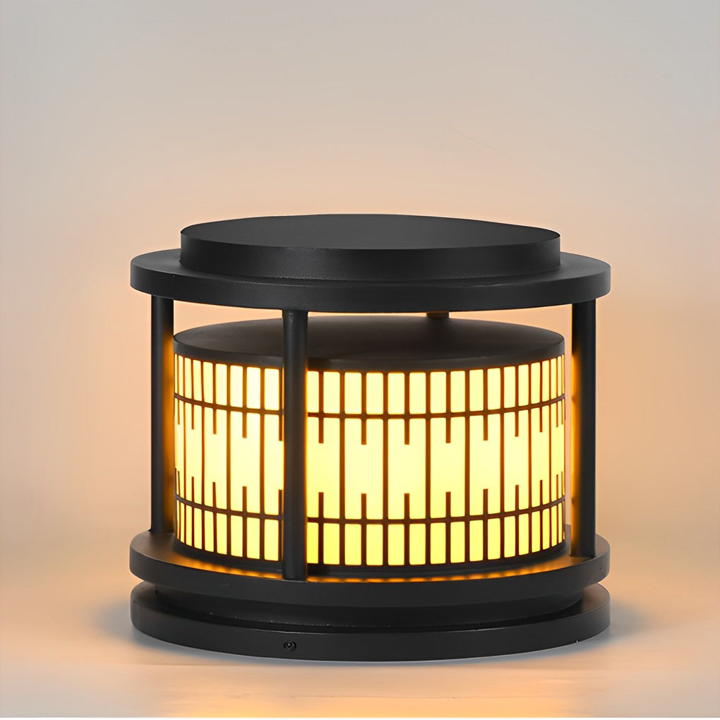 WINTHORPE CIRCULAR VINTAGE-STYLE SOLAR POST LIGHTS