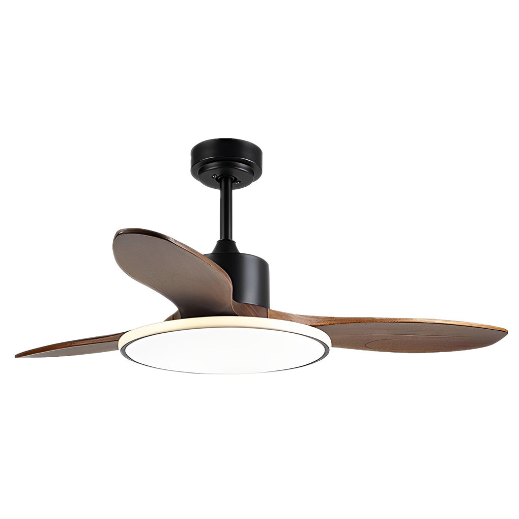WINDSOR WOODEN TRIO DIMMER CEILING FAN LIGHT WITH REMOTE