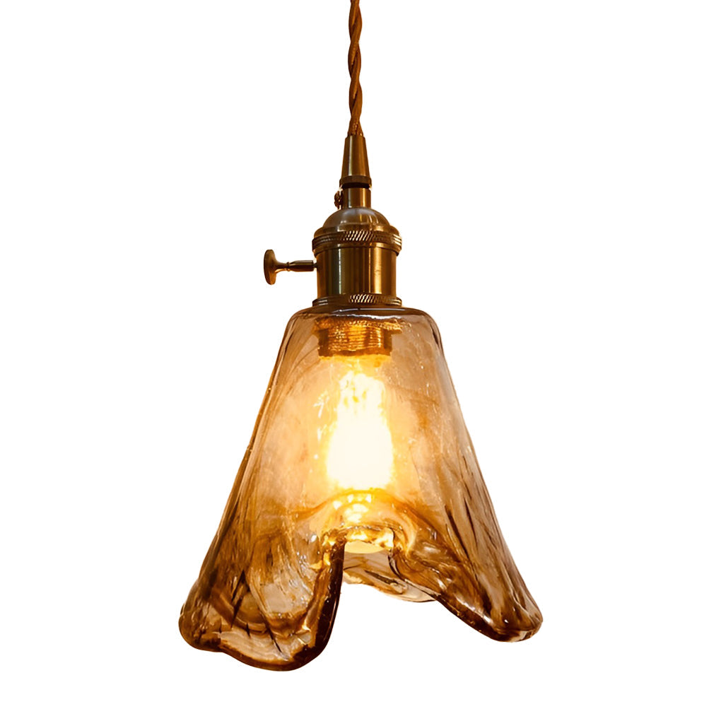 RAVENSCROFT POLISHED METAL GLASS PENDANT LIGHT