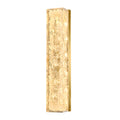 RAVENSTHORPE RECTANGULAR BRASS LED WALL LANTERN WITH ICE RESIN ACCENTS