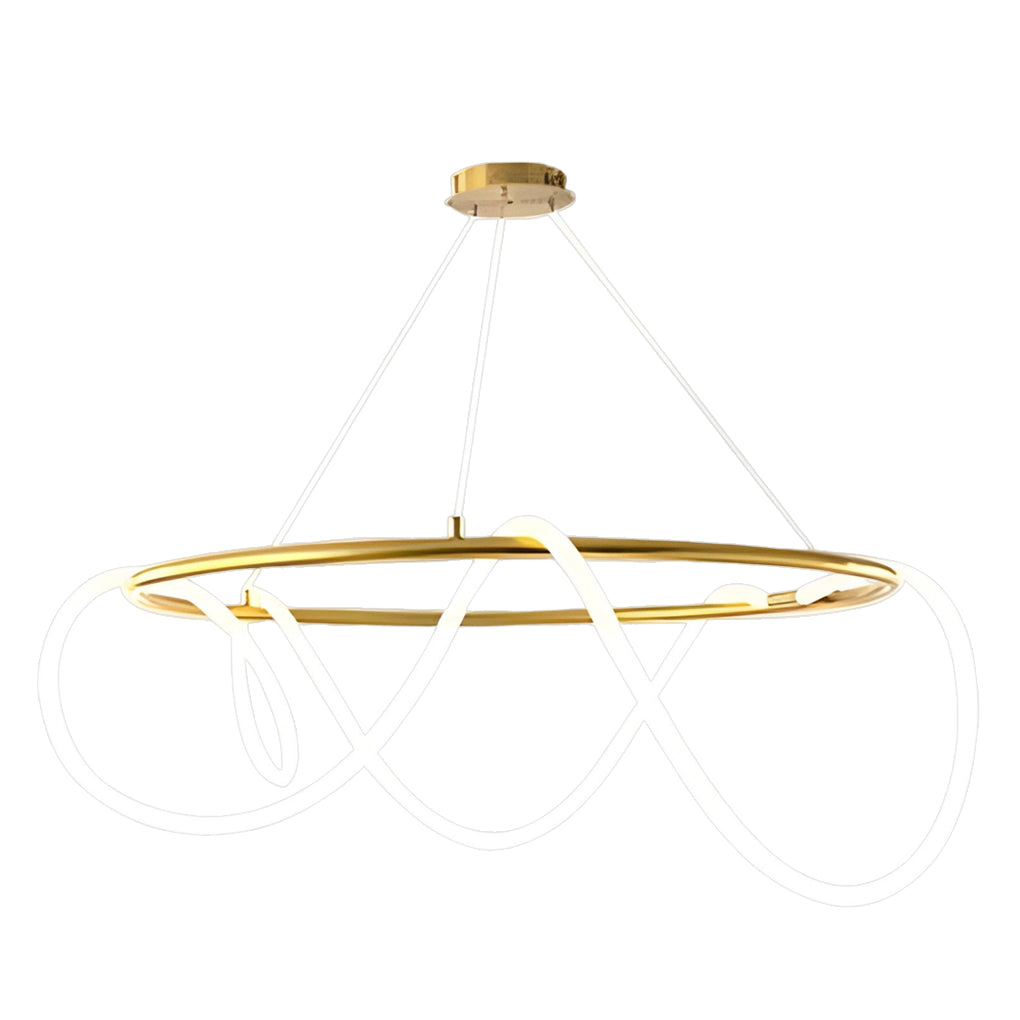 WHITLEY MODERN METAL LED CHANDELIER WITH GLISTENING ACCENTS
