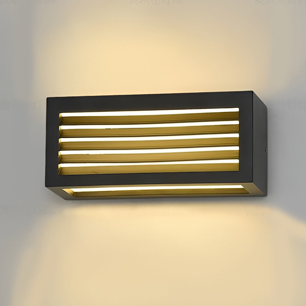 WINCHESTER RECTANGULAR OUTDOOR LED WALL LIGHTING IN BLACK FINISH