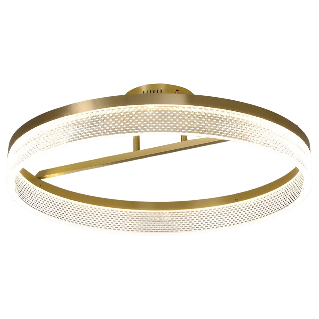 WINDSOR GLOW MODERN CIRCULAR LED CEILING FIXTURE IN GOLD