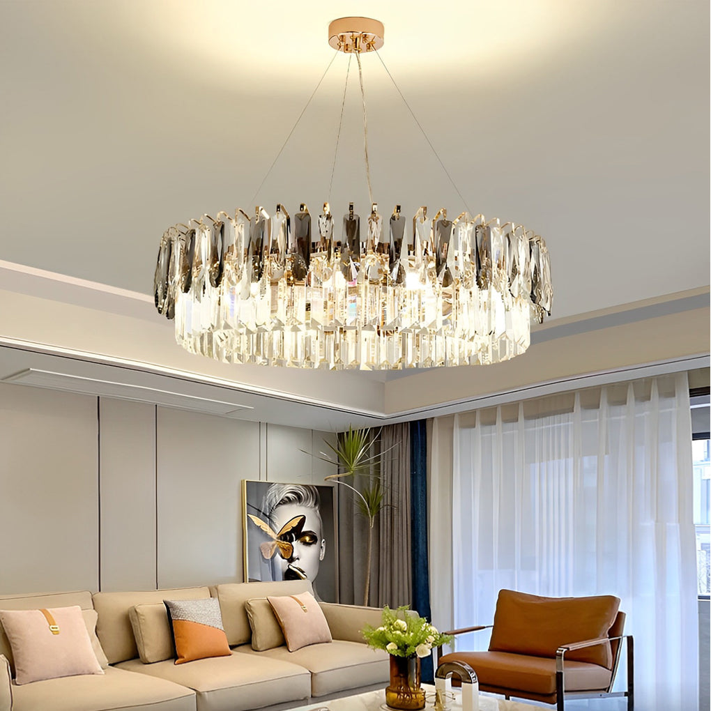 ASTONIA DUAL-TIERED CRYSTAL ILLUMINATION FIXTURE