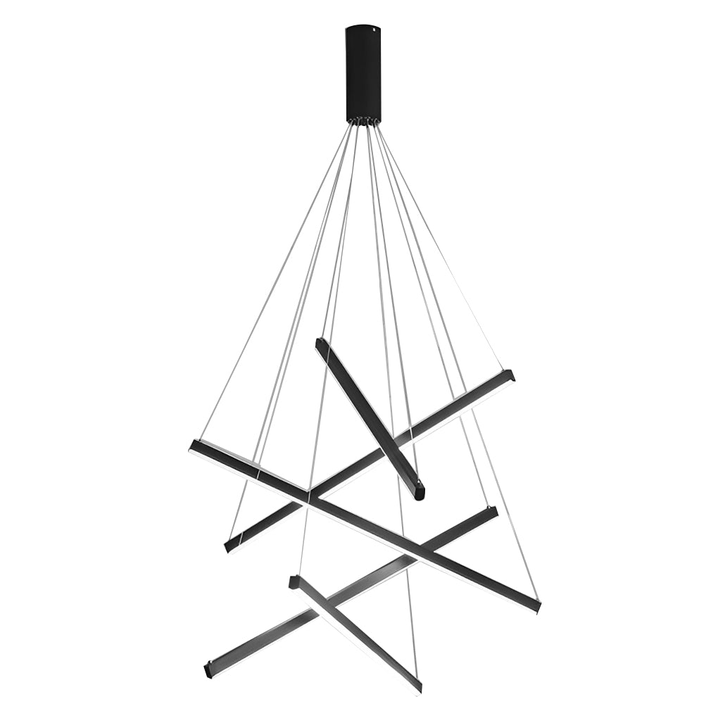 CHARLESTON SLIMLINE REMOTE-CONTROLLED LED CHANDELIER WITH VARIABLE BRIGHTNESS