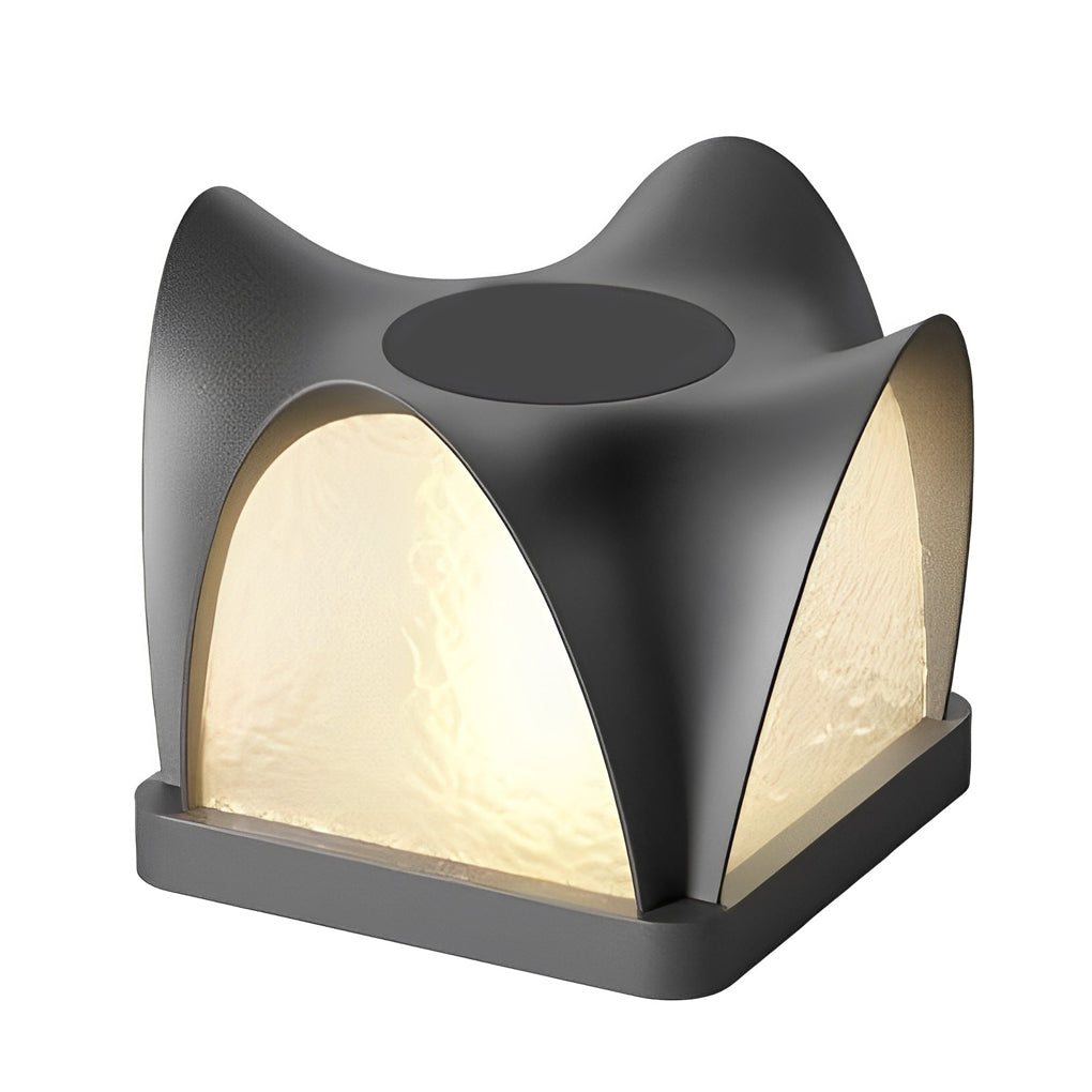 BRAMBLETON BLACK SOLAR POST CAP LIGHTS WITH IP65 WATERPROOFING