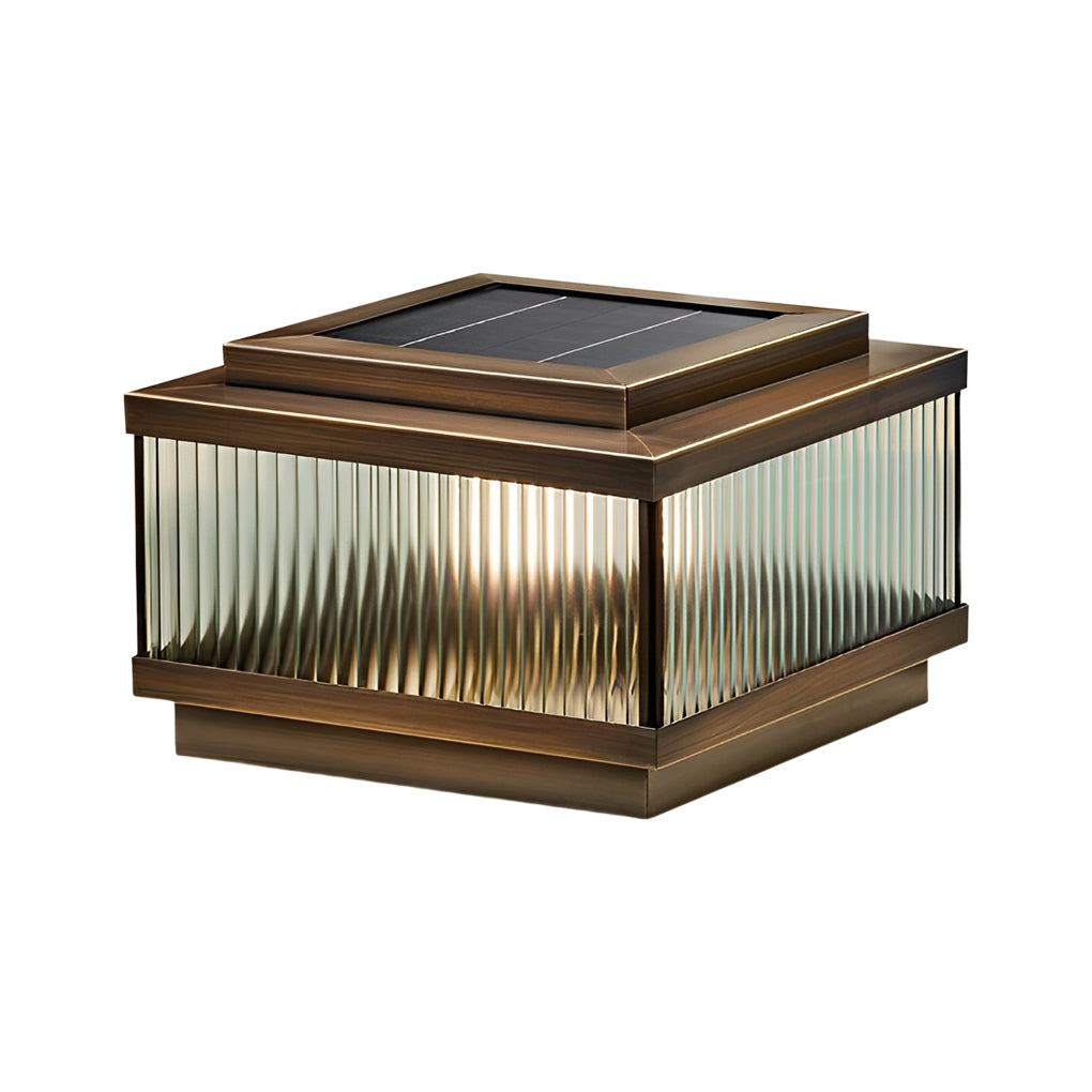 WINTHROP SOLAR-POWERED SQUARE FENCE LANTERNS WITH TIMING FUNCTION