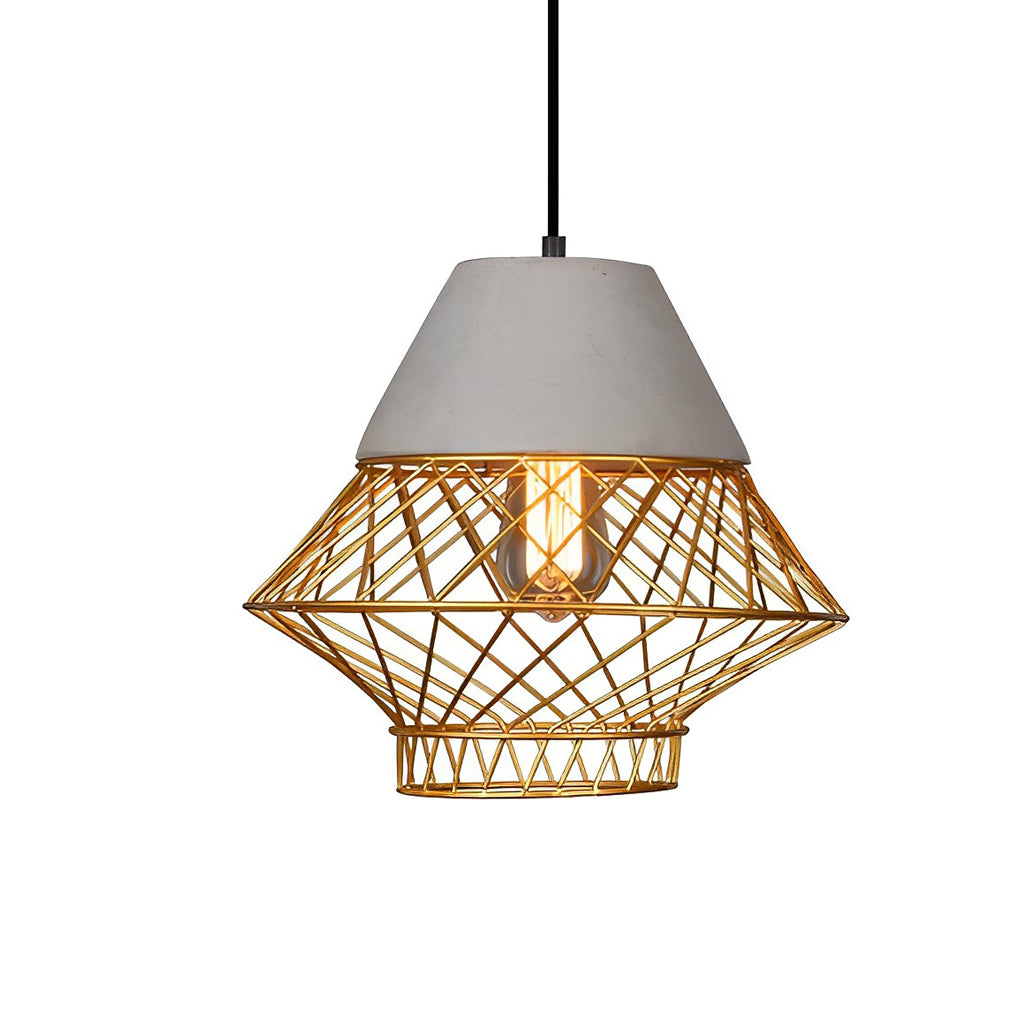 THORNBURY CEMENT-CLAD INDUSTRIAL PENDANT LAMP FOR KITCHEN ISLAND