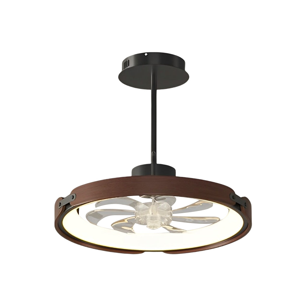 RIVERTON CIRCULAR WOODEN LED CEILING FAN WITH SMART DIMMING CONTROL