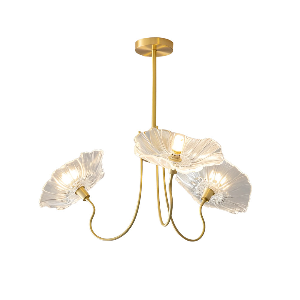 1. **CARTER FLORAL EMBRACE GLASS LANTERN**  
   A modern chandelier featuring delicate flower motifs encased in glass, complemented by copper accents for a touch of warmth.

2. **BRAMBLEWOOD COPPER FLORA CHANDELIER**  
   A minimalist design that showcase
