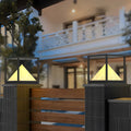 WINDSOR SQUARE SOLAR PILLAR LIGHTS WITH IP65 WATERPROOFING IN BLACK FINISH