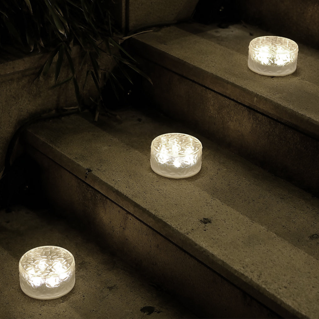1. **WILLOUGHBY LED GLOWING ICE CUBE STEPS LIGHTS** - A set of four enchanting round lights designed to illuminate pathways with a frosty glow, perfect for creating a festive atmosphere during holiday gatherings.

2. **HASTINGS RADIANT ICE BRICK PATHWAY I