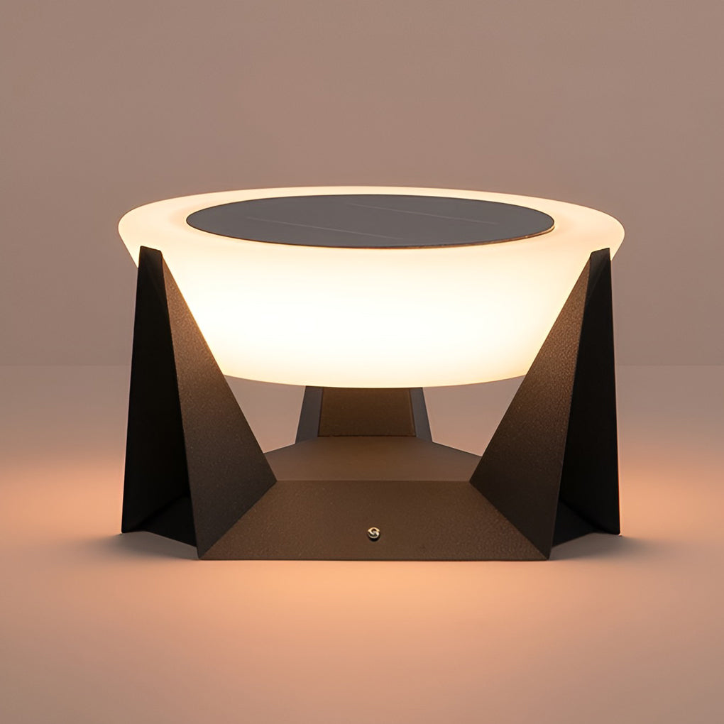WINTERBOURNE SOLAR-POWERED GRAY PILLAR LIGHTING FOR OUTDOOR SPACES