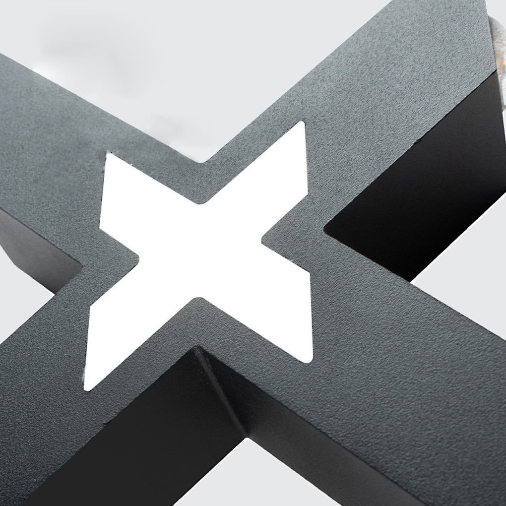 RAVENHURST MODERN X-SHAPED OUTDOOR LED WALL LIGHTING