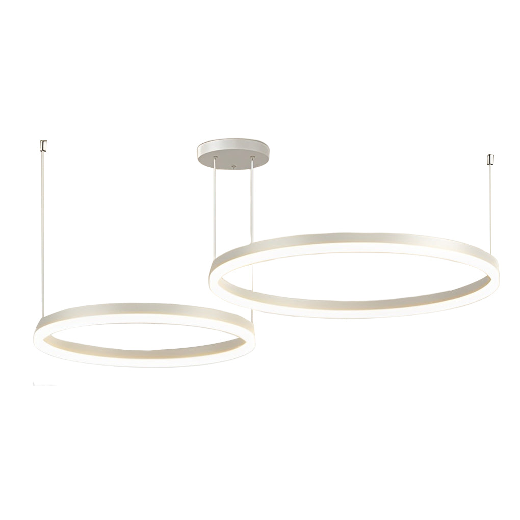 WINTHORPE MODERN LED TRIPLE RING CHANDELIER WITH DIMMABLE WHITE LIGHT