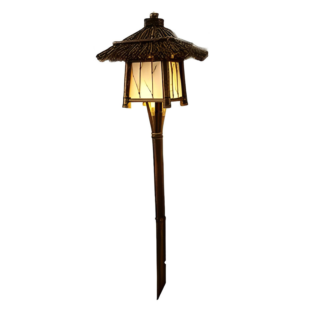 BRAMBLEWICK BAMBOO CANOPY LANTERN - Multifunctional Outdoor Pendant and Post Illumination