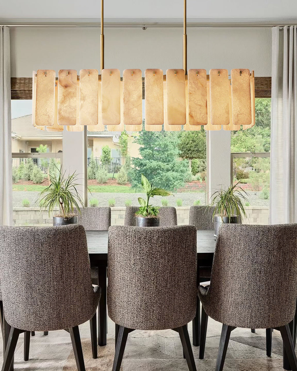 VITTORIA ONYX RECTANGULAR CEILING CHANDELIER