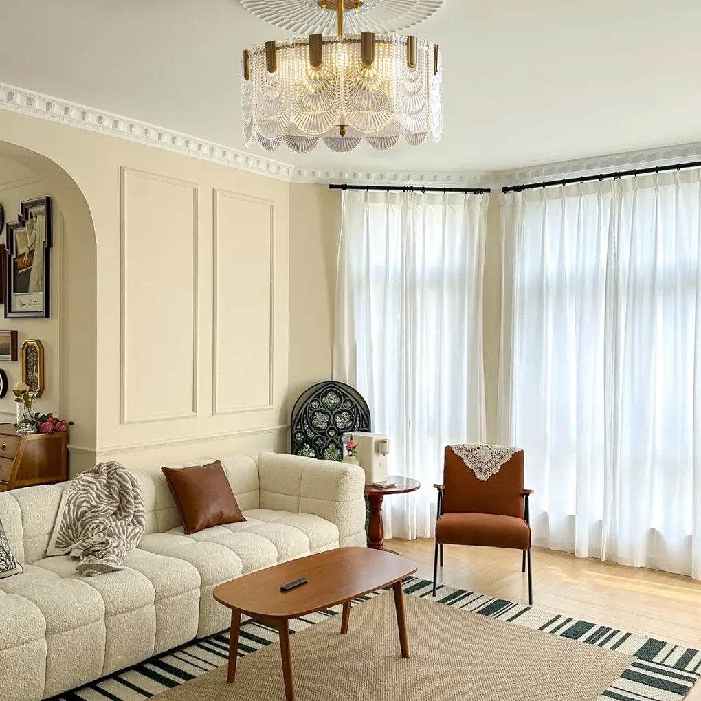 VERDANT VISTA TRIFOLD GLASS CHANDELIER