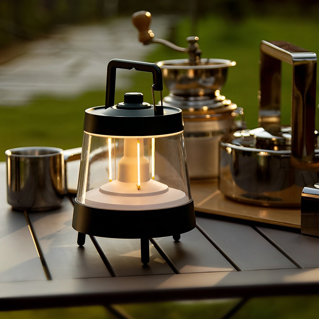WINDSOR GREEN LED CAMPING LANTERN WITH DIMMABLE FUNCTIONALITY AND WATERPROOF DESIGN