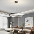 RAVENHURST BLACK SEMI-CIRCULAR LED CHANDELIER WITH TRIPLE DIMMING