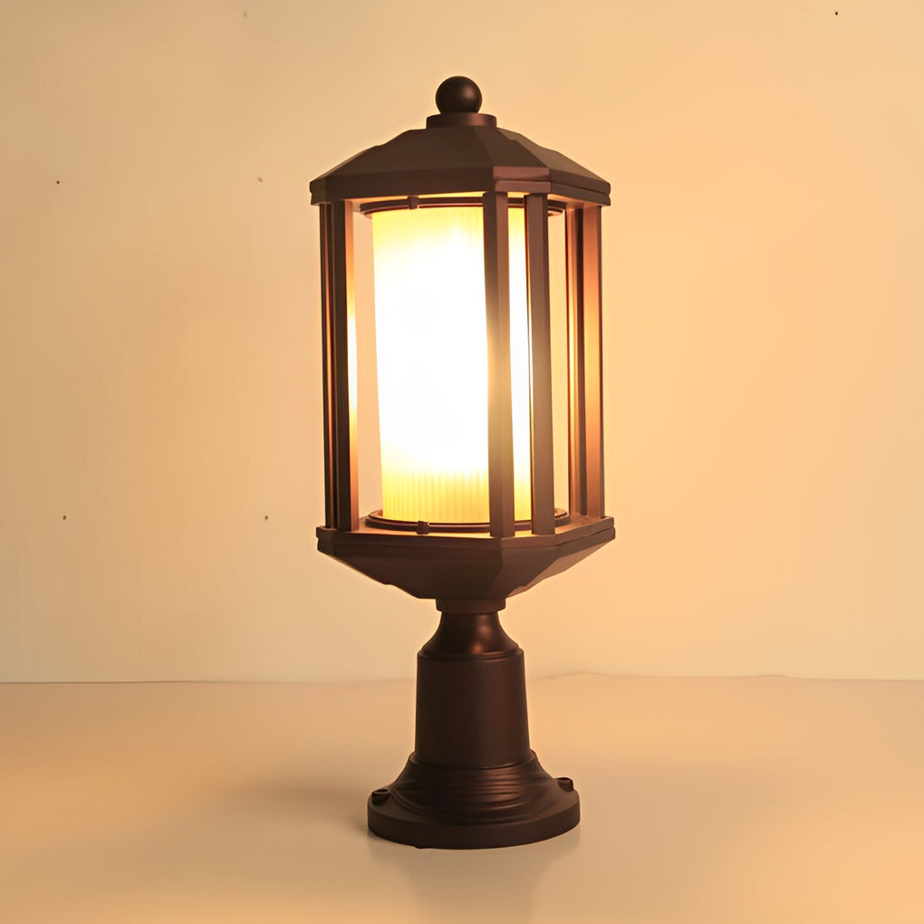 CHARLESTON ROSE GOLD OUTDOOR PILLAR LIGHTING