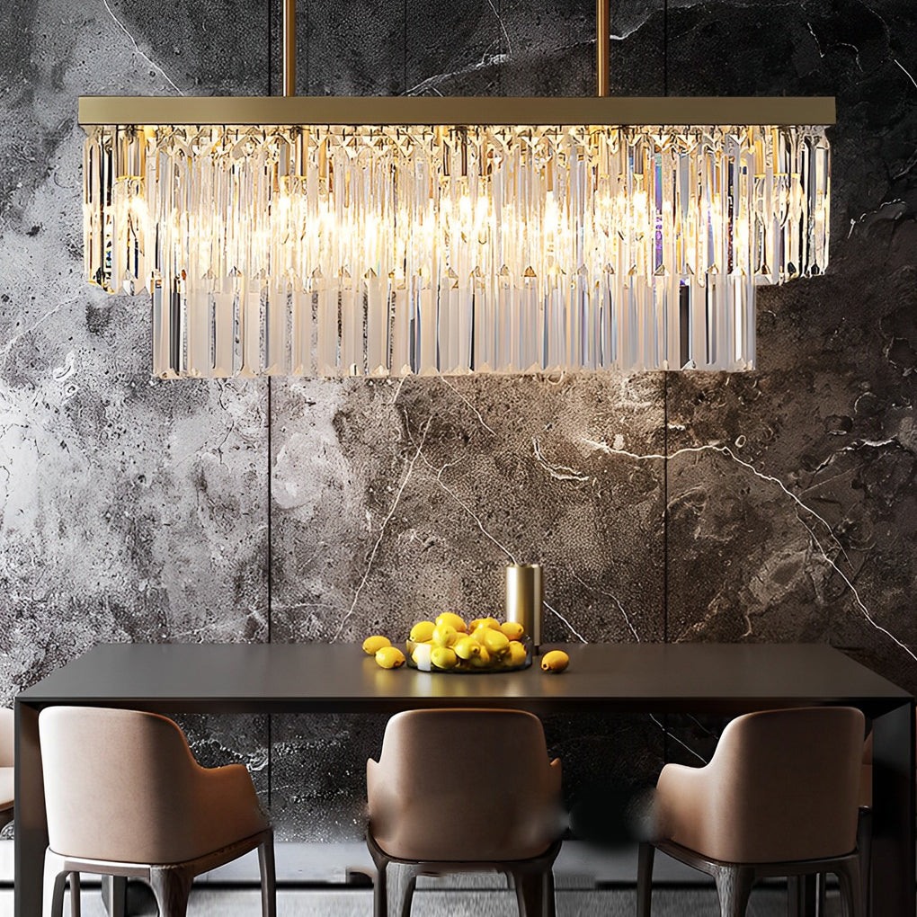 WINDSOR CRYSTAL RECTANGULAR DIMMER CHANDELIER