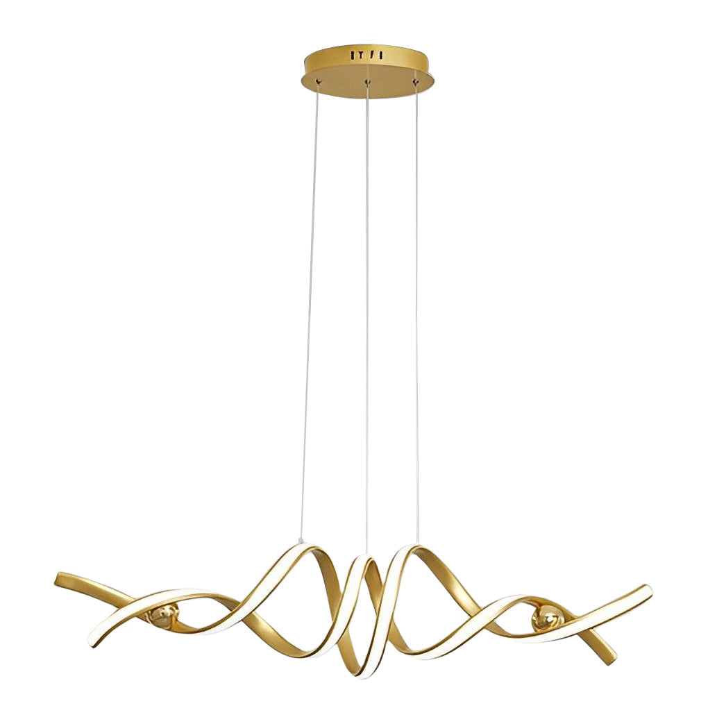 GRANVILLE TWISTED WAVE LED CHANDELIER WITH GRADUAL DIMMING
