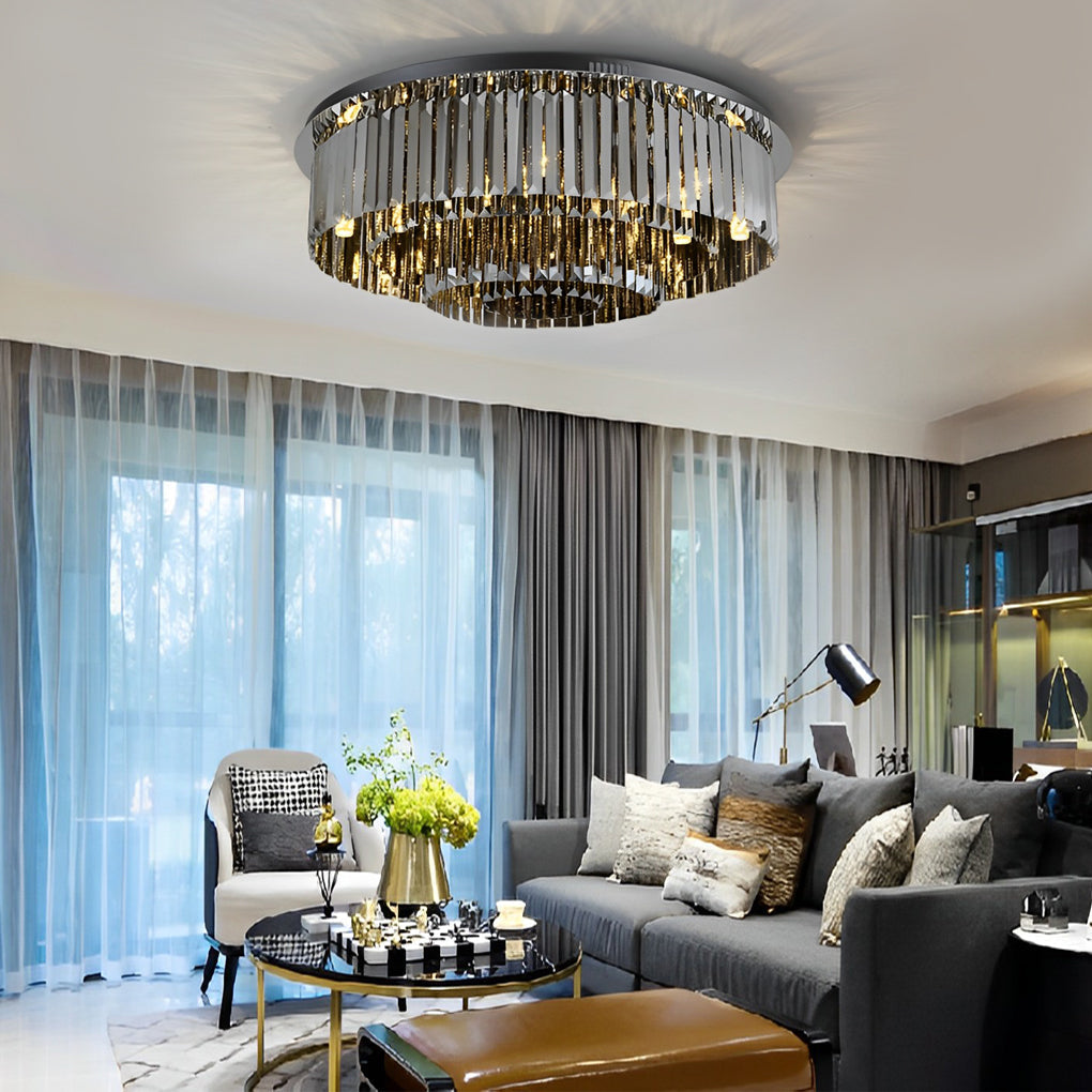 WINTERBOURNE SMOKY CRYSTAL TRILOGY CEILING LUMINAIRE