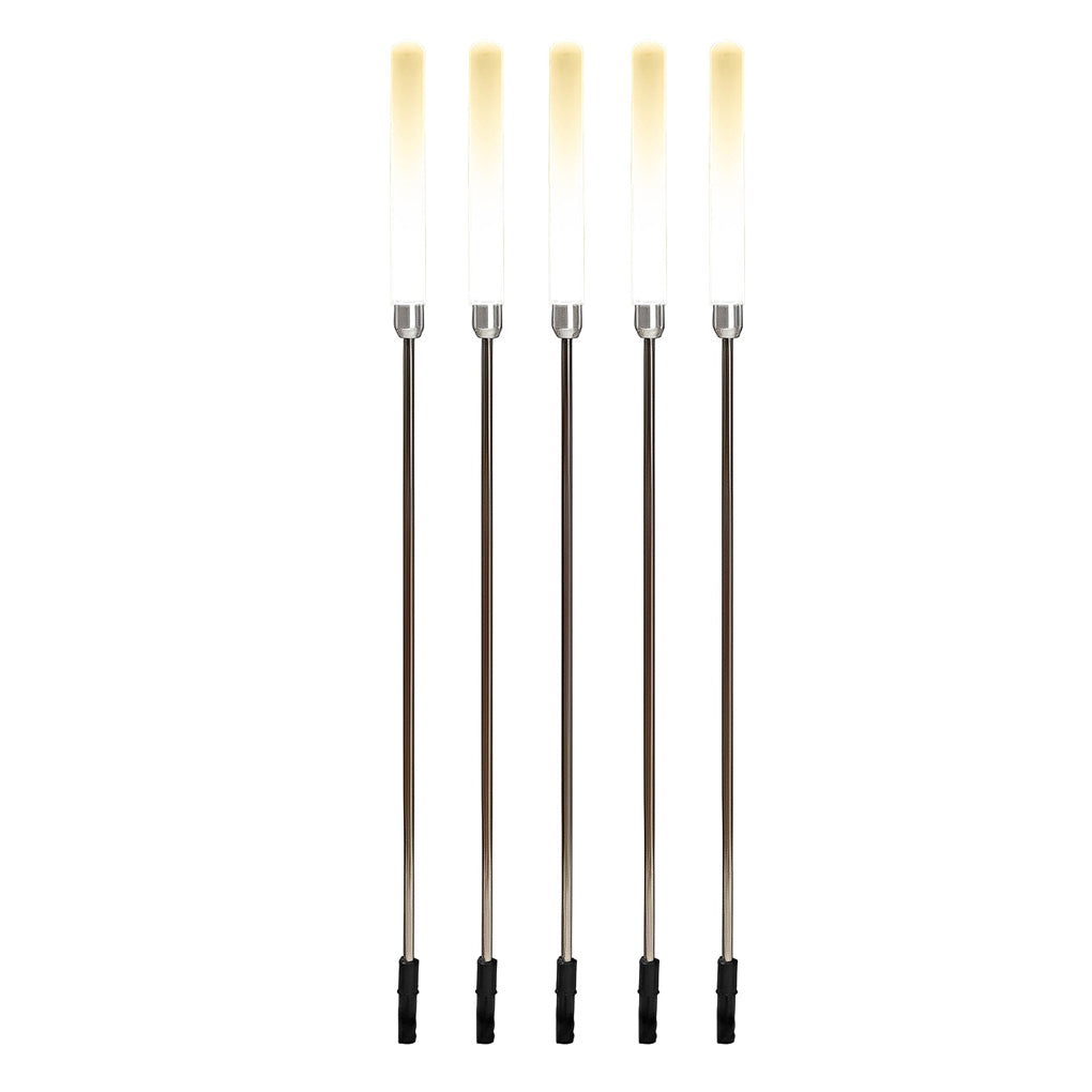 WINDSOR ACRYLIC ORB GARDEN ILLUMINATORS - SET OF FIVE WATER-RESISTANT LED LIGHTS