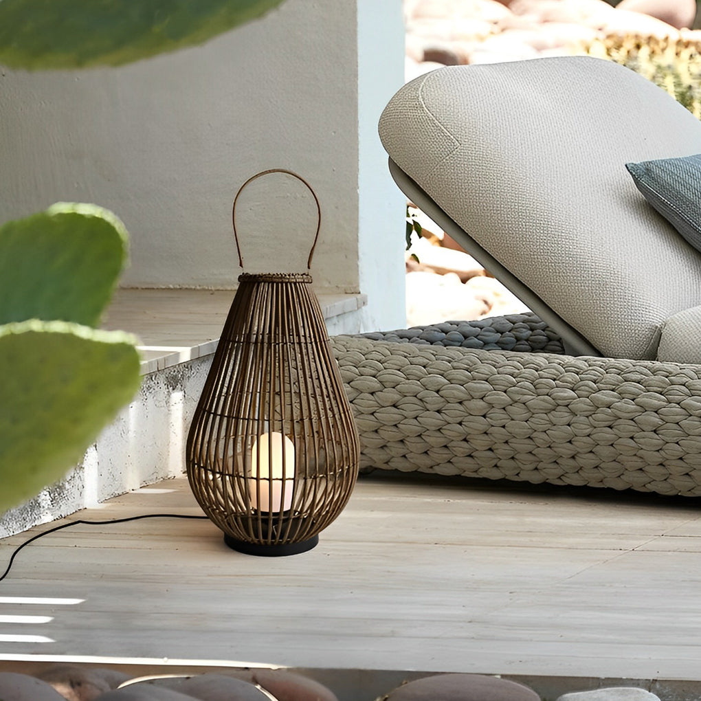 1. **HATHERLEIGH RATTAN WEAVE OUTDOOR LANTERN**  
   A handcrafted rattan lantern featuring a waterproof design, perfect for illuminating your outdoor spaces with a touch of modern charm.

2. **PENROSE IRON & RATTAN GARDEN LIGHT**  
   This unique outdoor