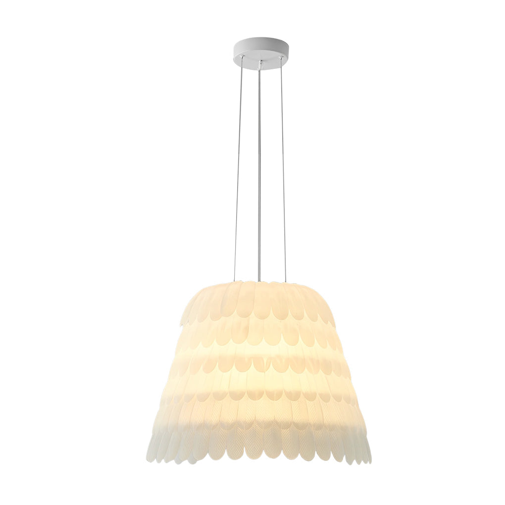 WINTHROP ACRYLIC PLUME TRILOGY CHANDELIER