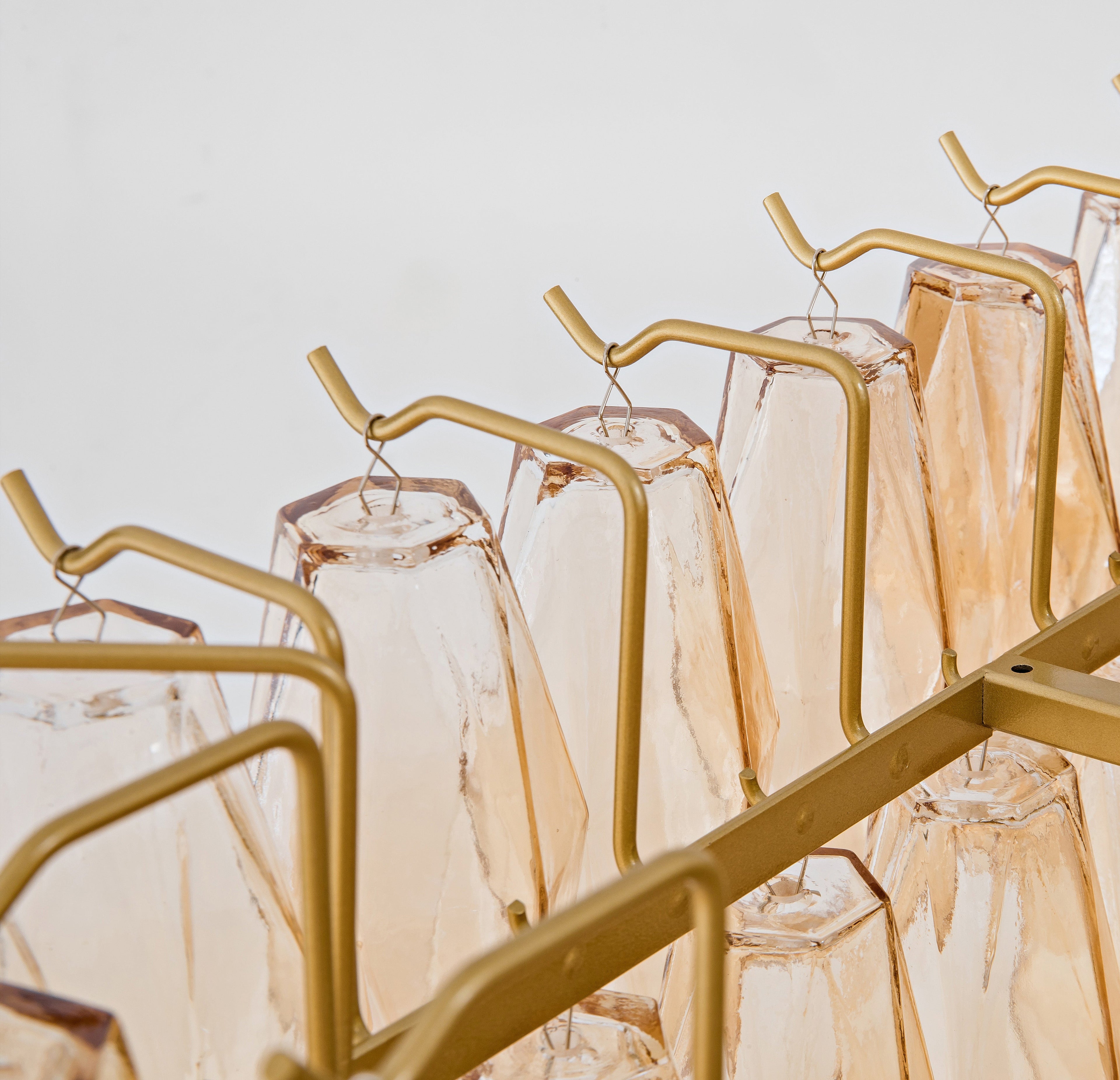 VALERIA SMOKED CRYSTAL MULTI-TIERED LIGHTING FIXTURE