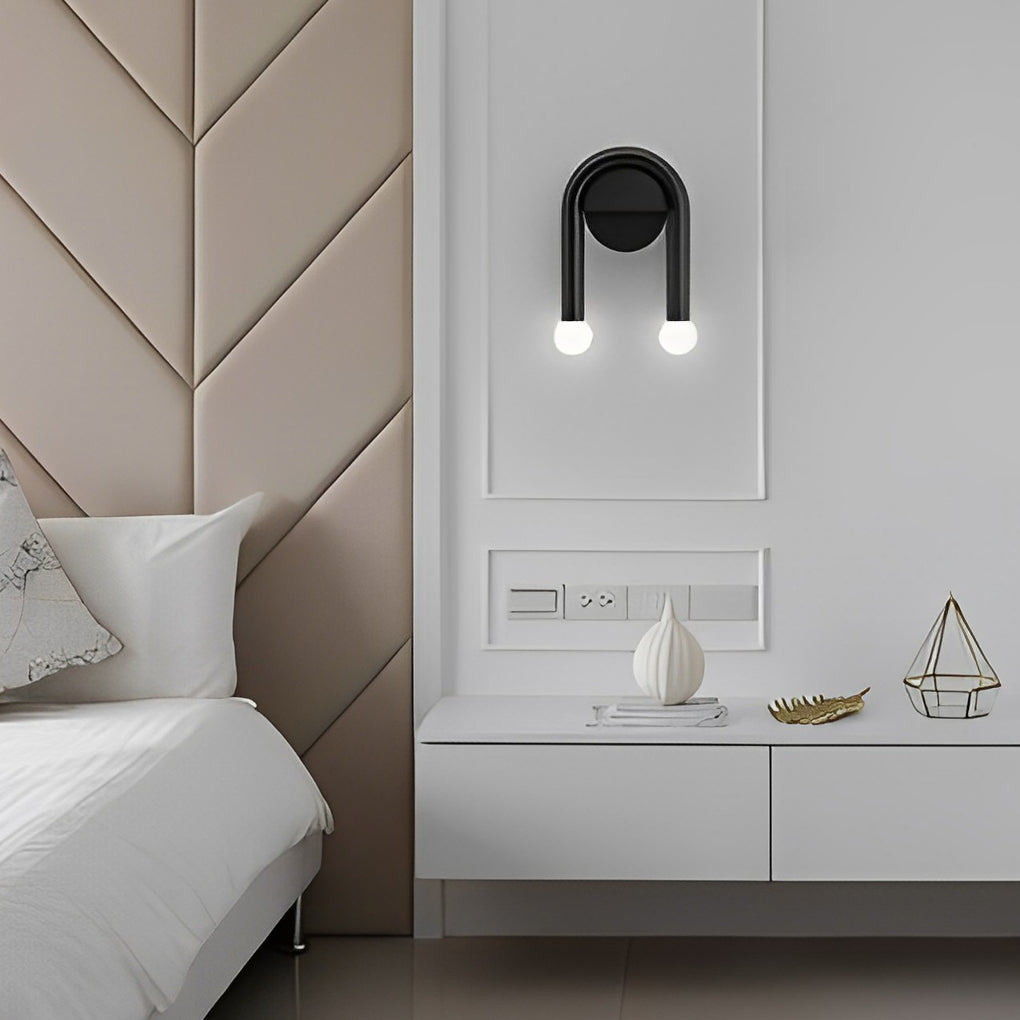 FENWICK TWIN BLACK NORDIC WALL SCONCE