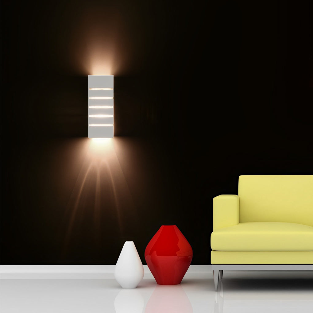 WINDSOR RECTANGULAR GYPSUM WALL SCONCE WITH DUAL LIGHTING