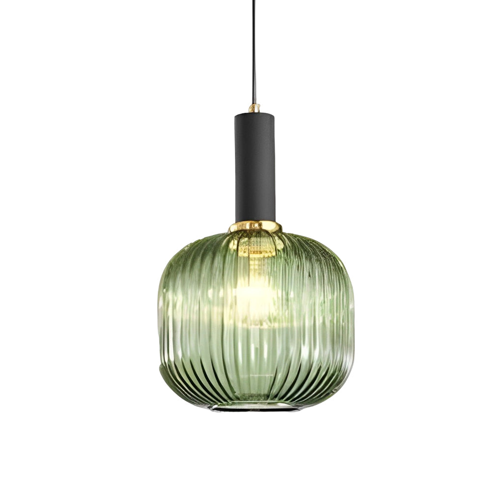WINTHORPE STRIPED GLASS HANGING LANTERN
