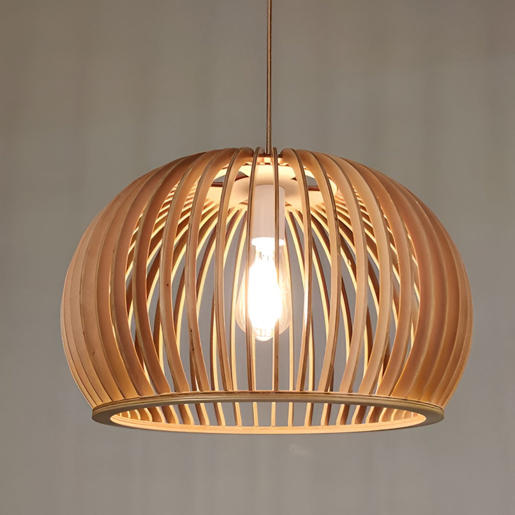 WINCHESTER WOODEN SEMI-CIRCLE PENDANT LIGHT