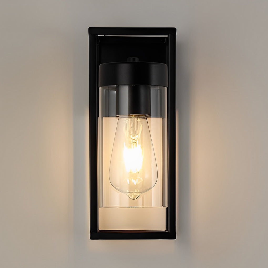 THORNBURY RECTANGULAR IRON & GLASS WALL SCONCE