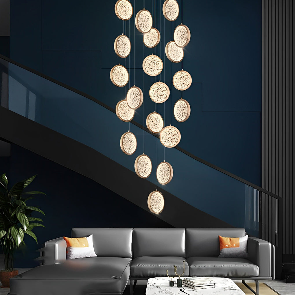 WINTHROP IRON ACRYLIC TRIO DIMMER PENDANT LIGHT