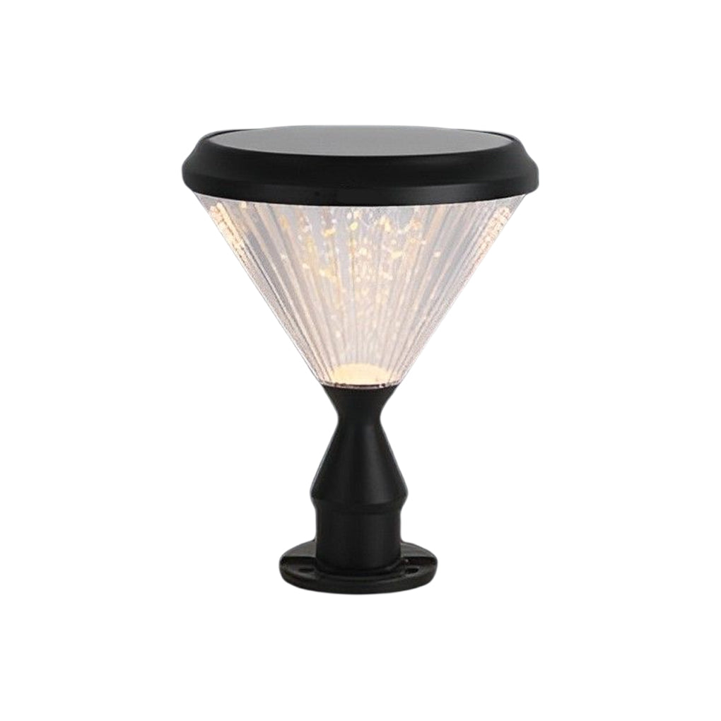 RAVENSCROFT RIBBED SHADE SOLAR GARDEN ORB