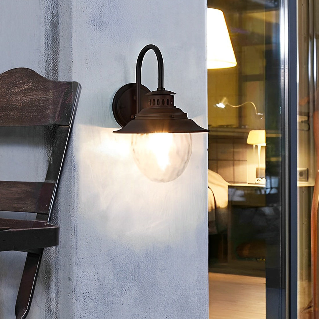 RAVENWOOD GLASS AND METAL OUTDOOR WALL LANTERN
