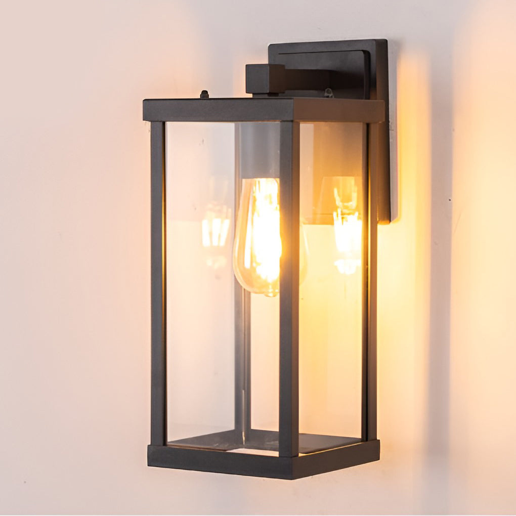 RAVENWOOD RECTANGULAR GLASS OUTDOOR APPLIQUE LIGHTING