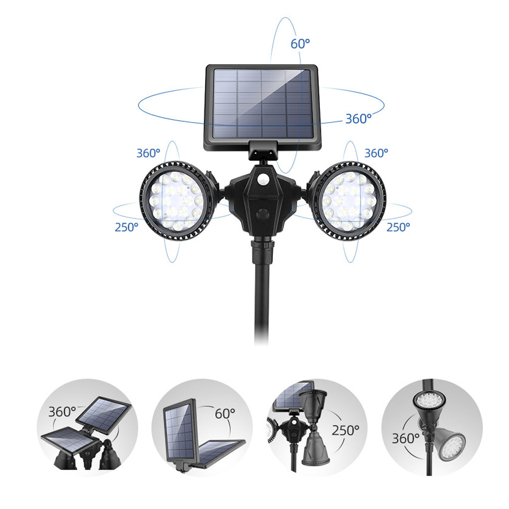 BEAUMONT RAY SOLAR GARDEN ILLUMINATORS WITH MOTION DETECTION