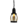 BRACKENHILL AMBER GLASS INDUSTRIAL PENDANT LAMP