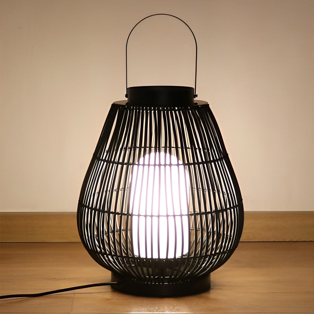 RAVENSDALE CHARCOAL IRON WOVEN E27 OUTDOOR PILLAR LANTERN