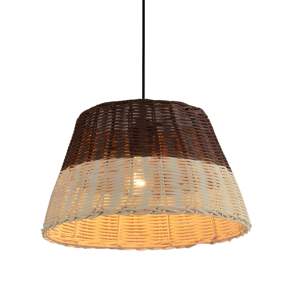 BRAMBLETON WOVEN RATTAN HANGING LIGHTING FIXTURE