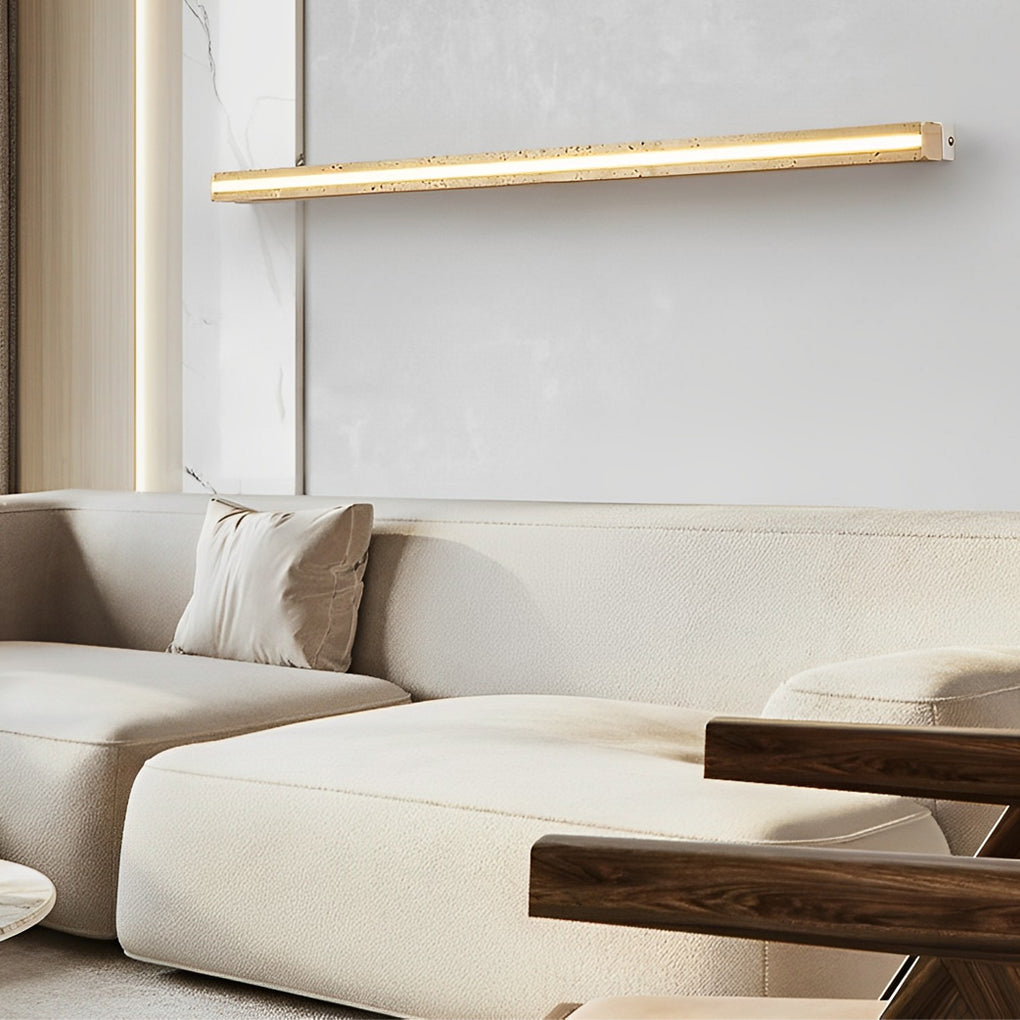 AMBERLEY TRAVERTINE STRIPED LED WALL SCONCE