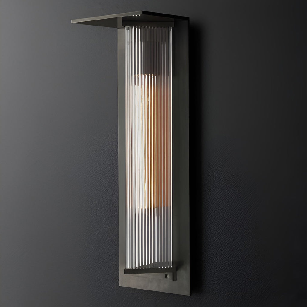 WINTHROP RUSTIC SOLAR-POWERED OUTDOOR WALL LANTERN