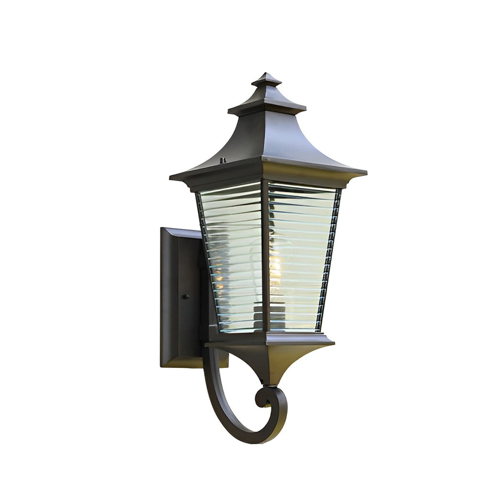 WINCHESTER STRIPED GLASS OUTDOOR WALL LANTERN
