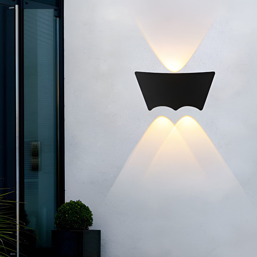 RAVENHALL WATERPROOF LED WALL SCONCE WITH DUAL LIGHTING EFFECTS
