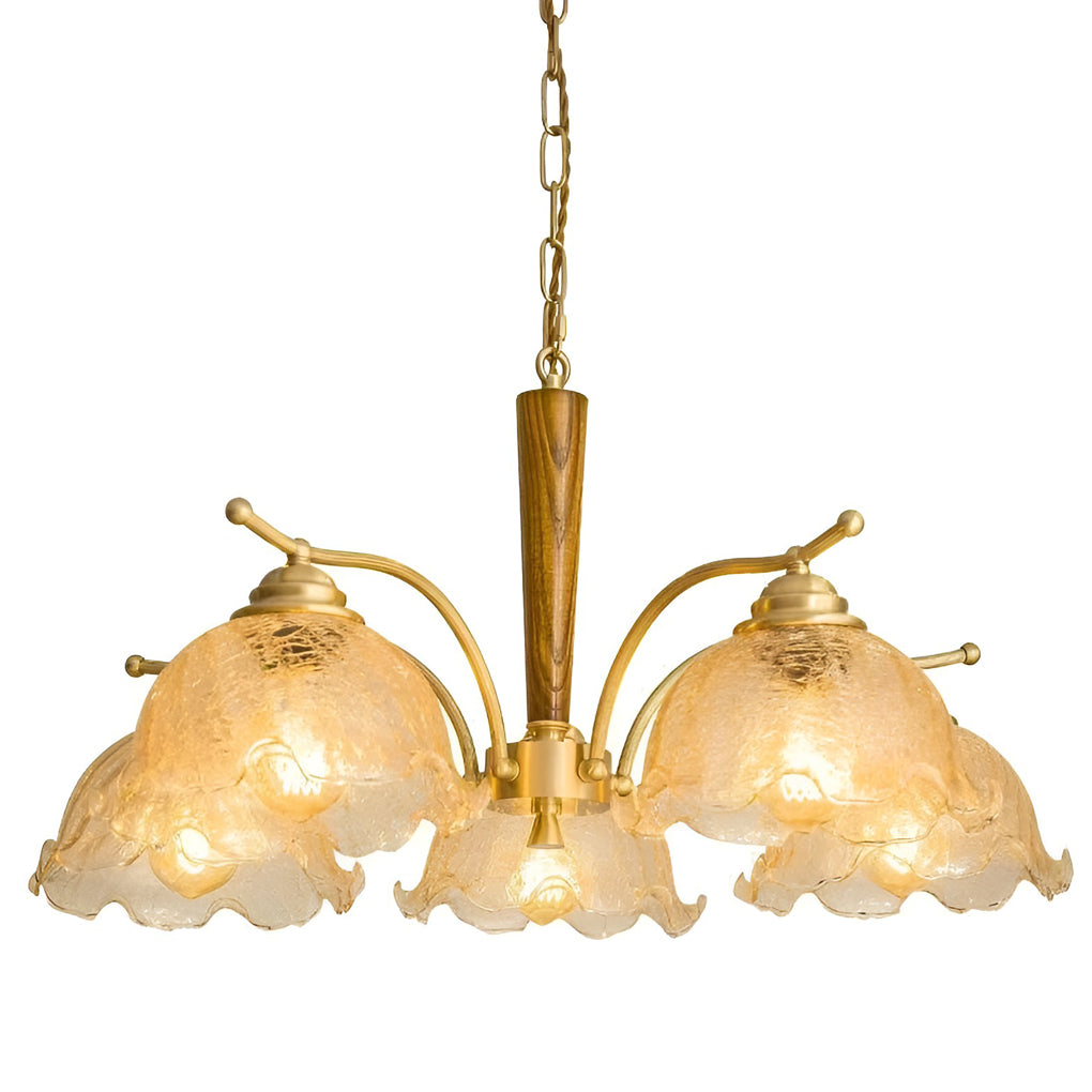 WINTHORPE TRIO CRACKED GLASS CEILING PENDANT